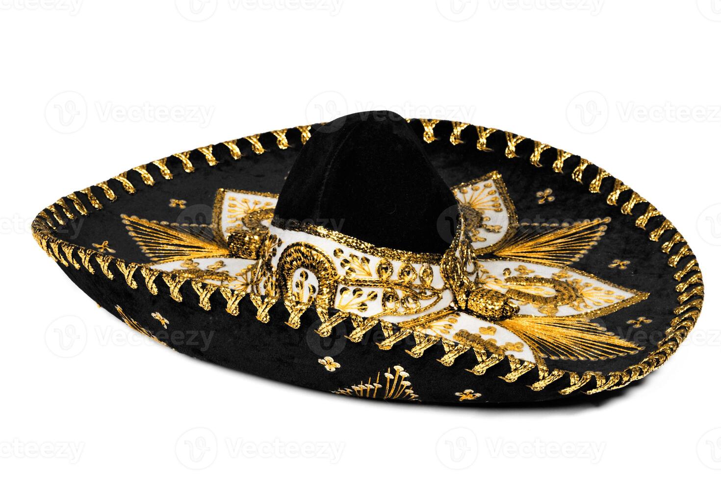 negro sombrero aislado foto