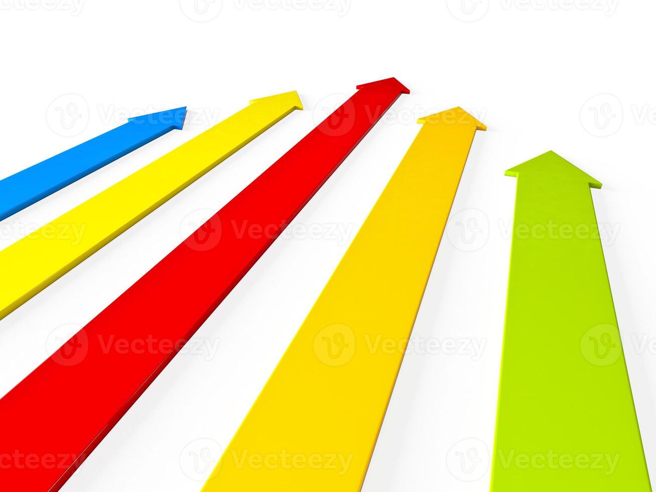 Upward colorful arrows rising photo