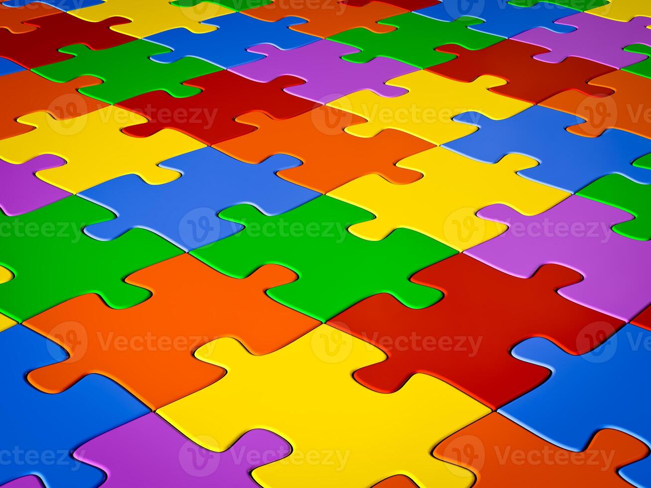 Jigsaw puzzle close up photo