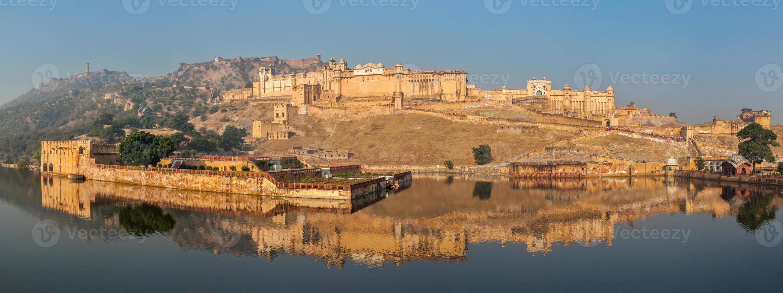 Panorama of Amer  Amber  fort, Rajasthan, India photo