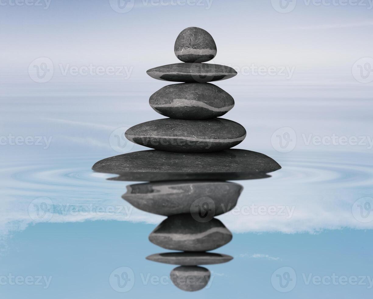 Zen stones balance concept photo