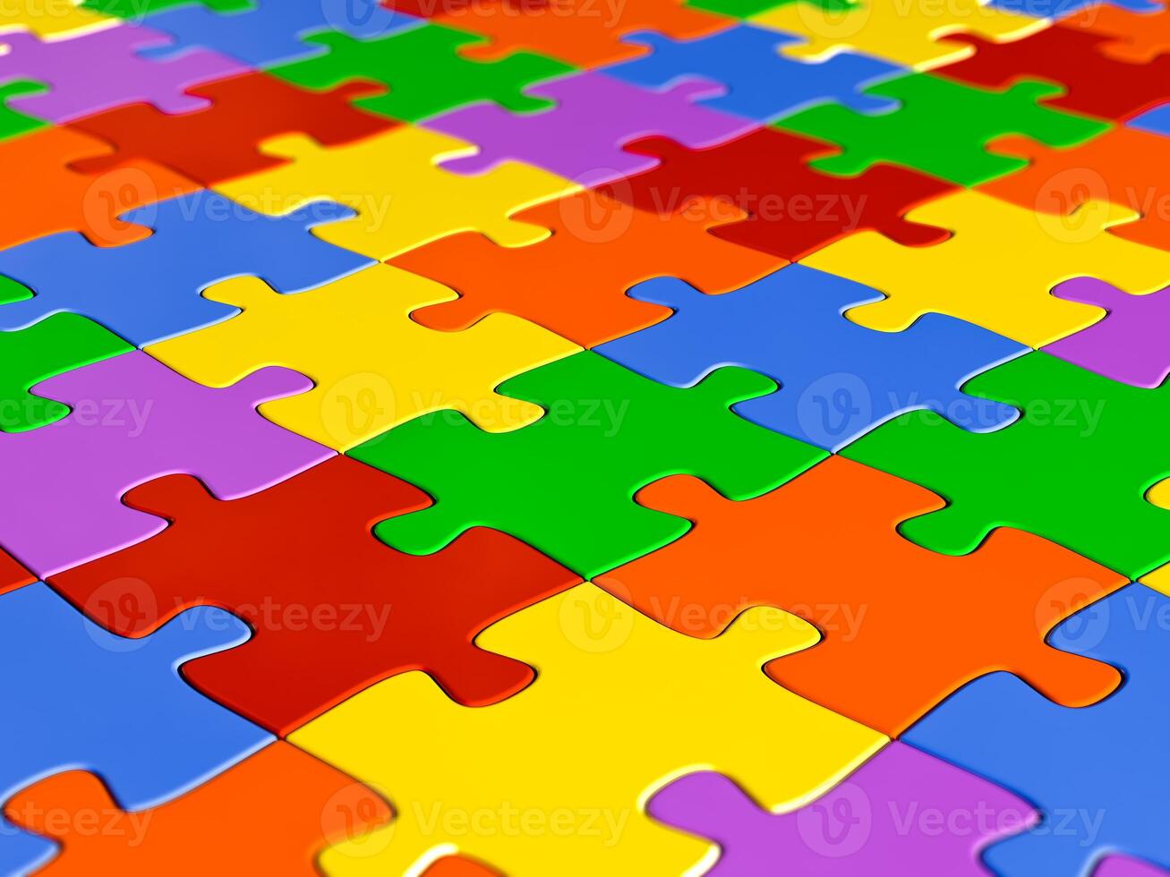 Jigsaw puzzle close up photo