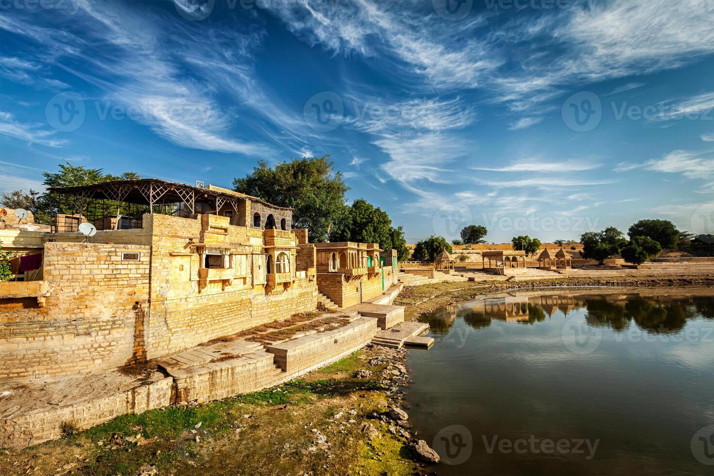 Indian landmark Gadi Sagar in Rajasthan photo