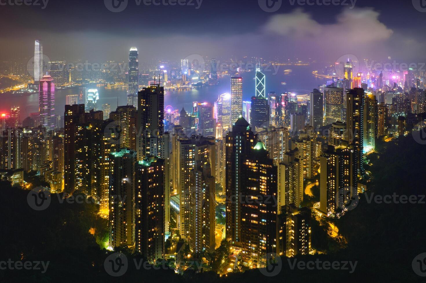 Hong Kong skyscrapers skyline cityscape view photo