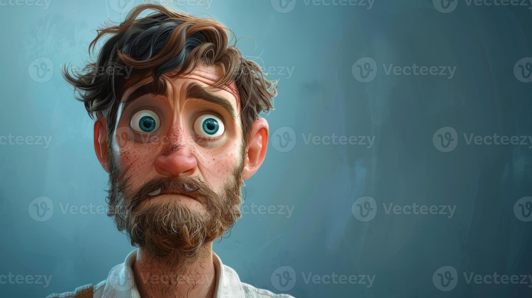 AI generated Portrait of a young man in close-up photo