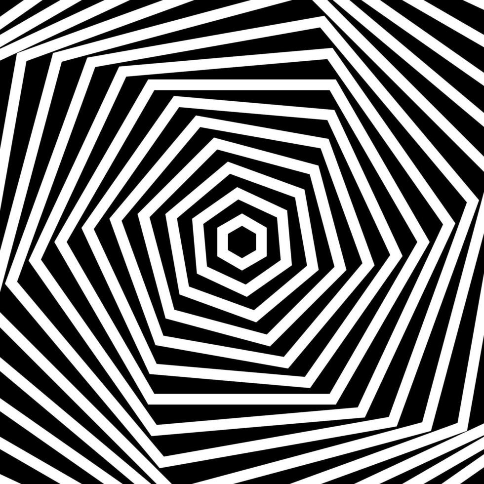 Abstract contrasting dynamic geometric illustration with a hexagon. vector