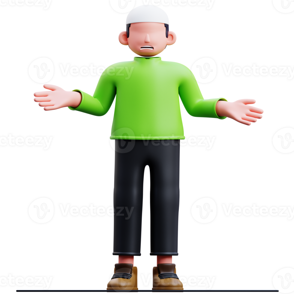 Muslim verwirrt Pose png