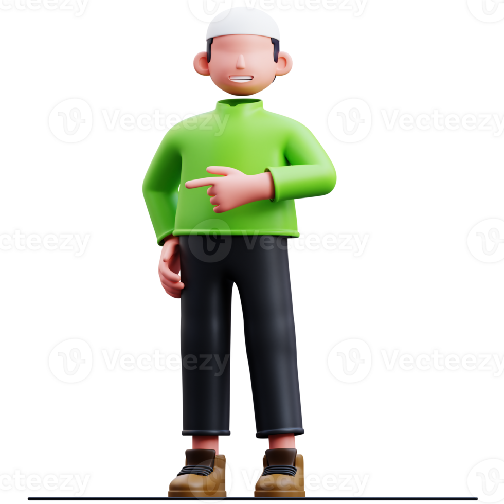 Muslim Pointing Right Pose png