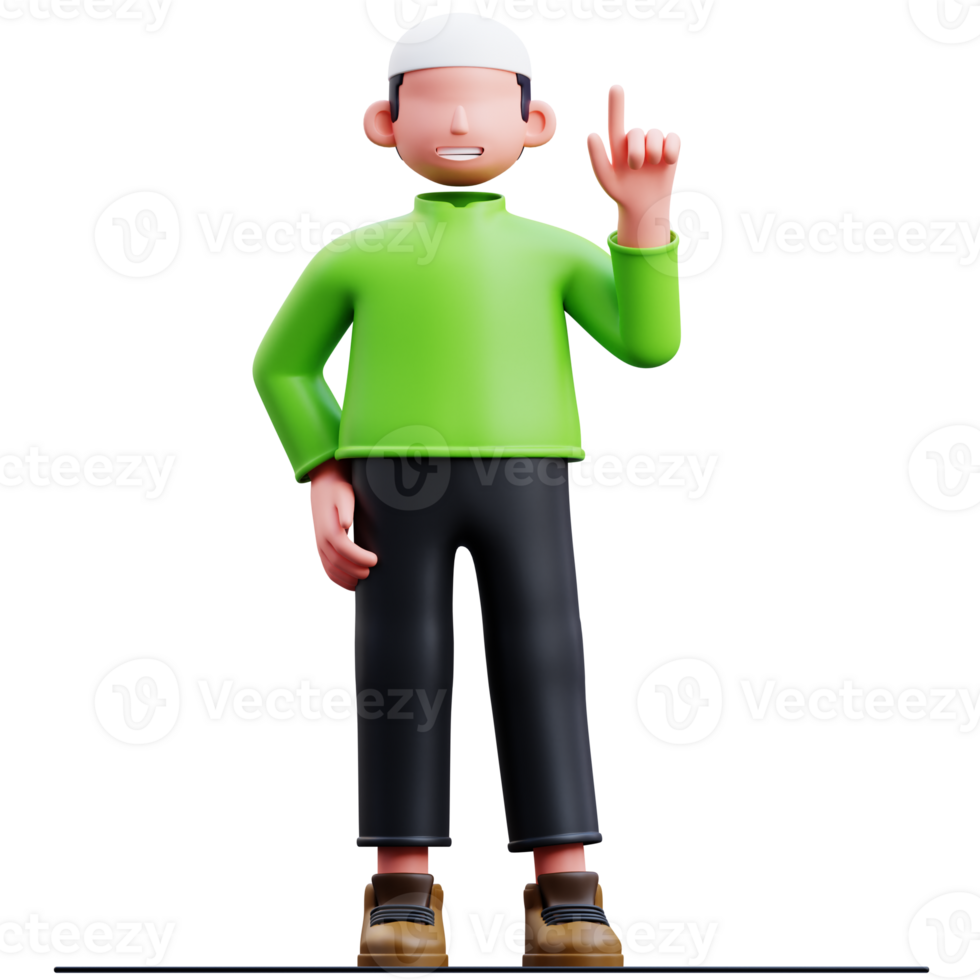 Muslim Pointing Up Pose png