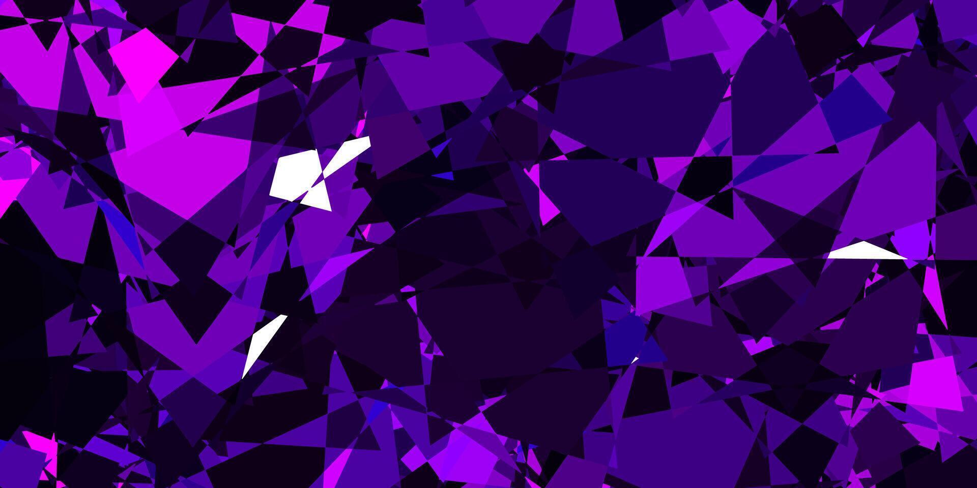 Dark Purple vector texture with random triangles.