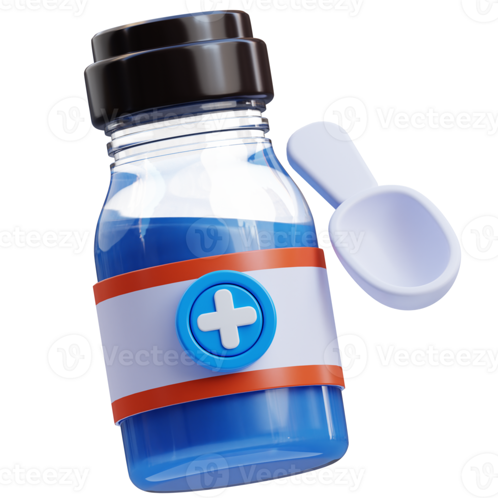 Sirup Medizin 3d Illustration png