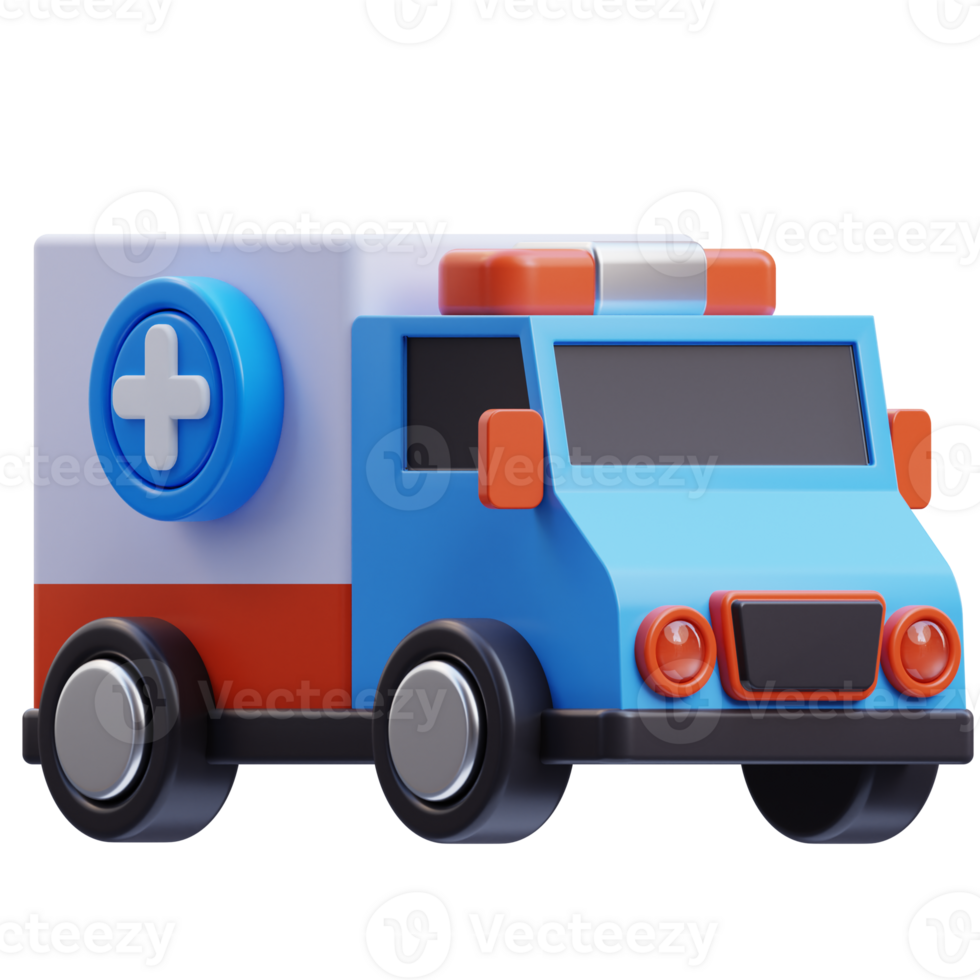 Ambulance 3D Illustration png
