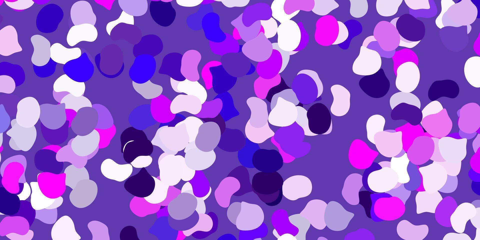 Light purple, pink vector pattern with abstract shapes.