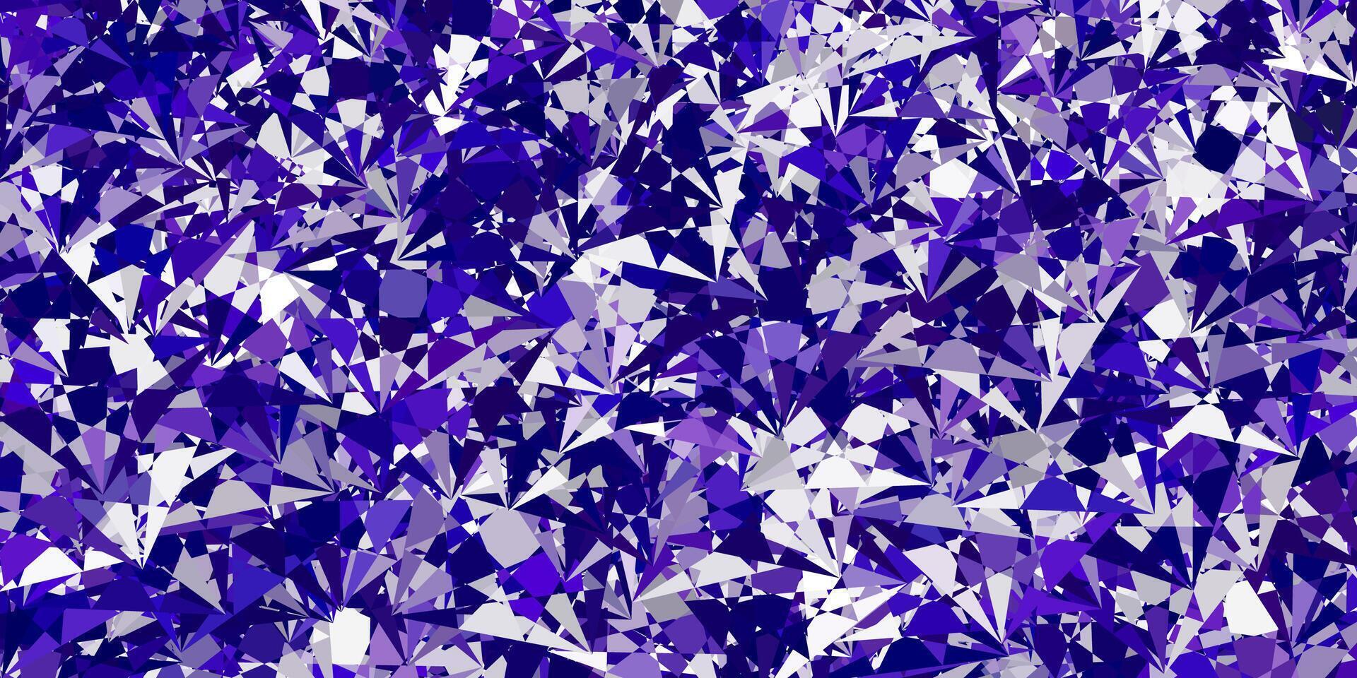 Fondo de vector violeta claro con formas poligonales.