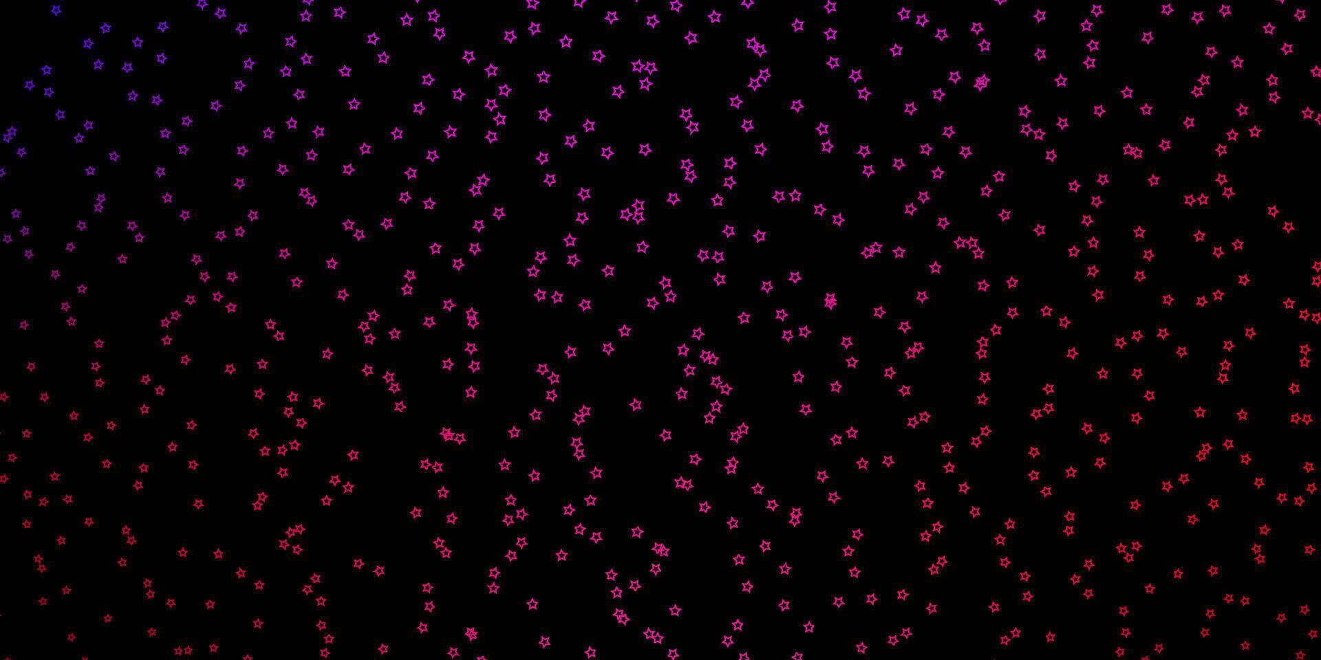 Dark Blue, Red vector background with small and big stars.