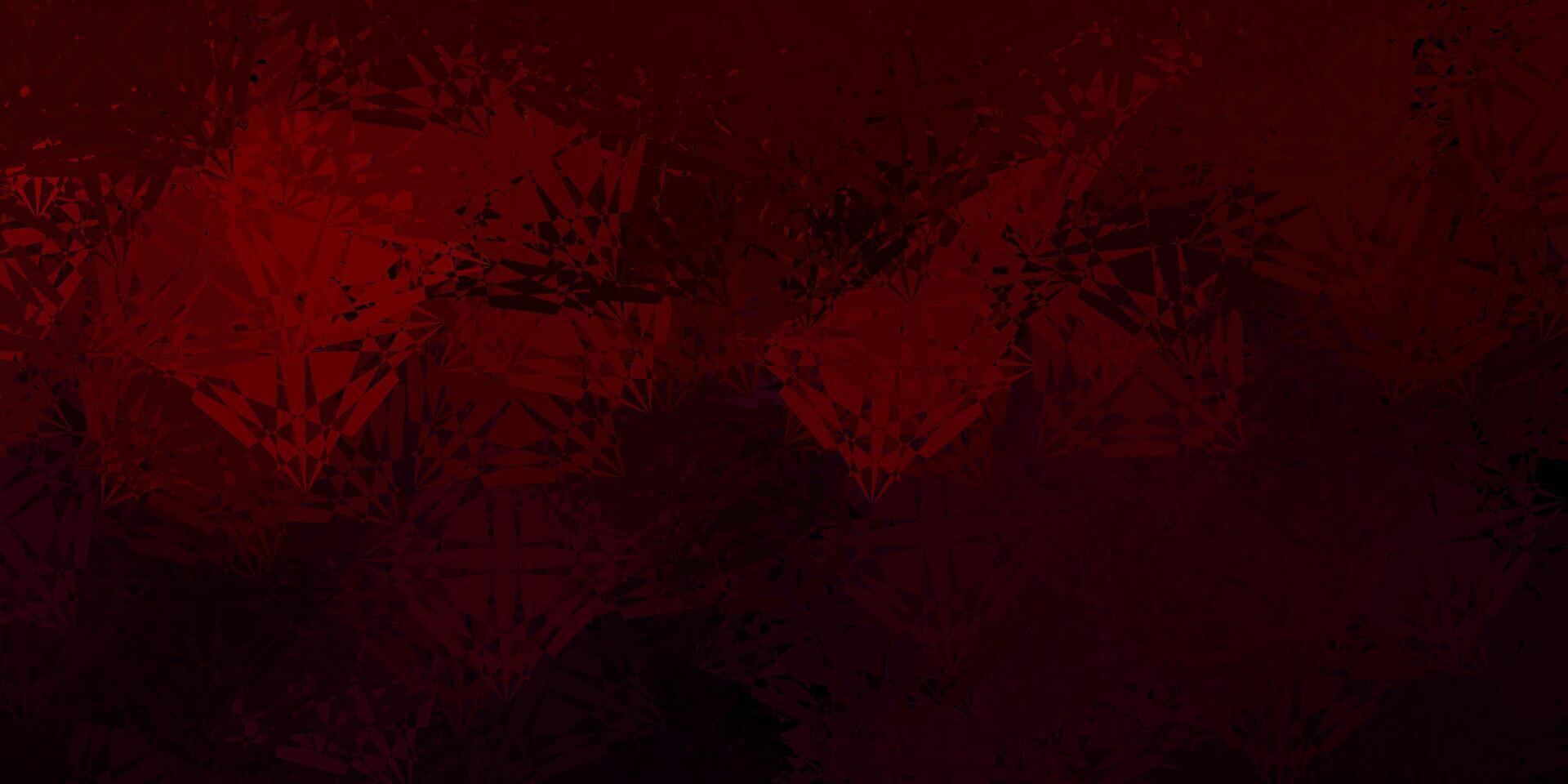 Dark Purple vector background with triangles.