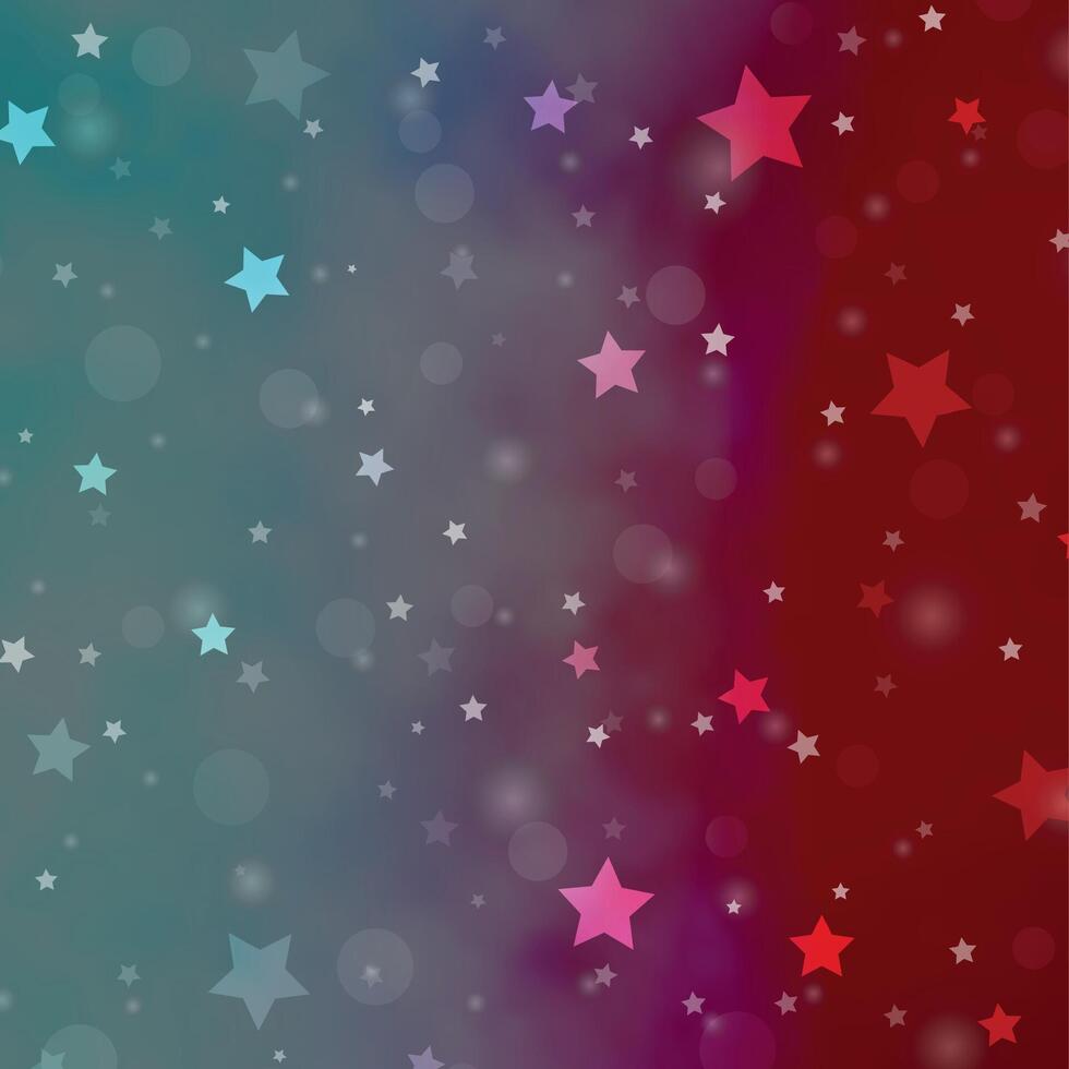 Light Blue, Red vector backdrop with circles, stars.