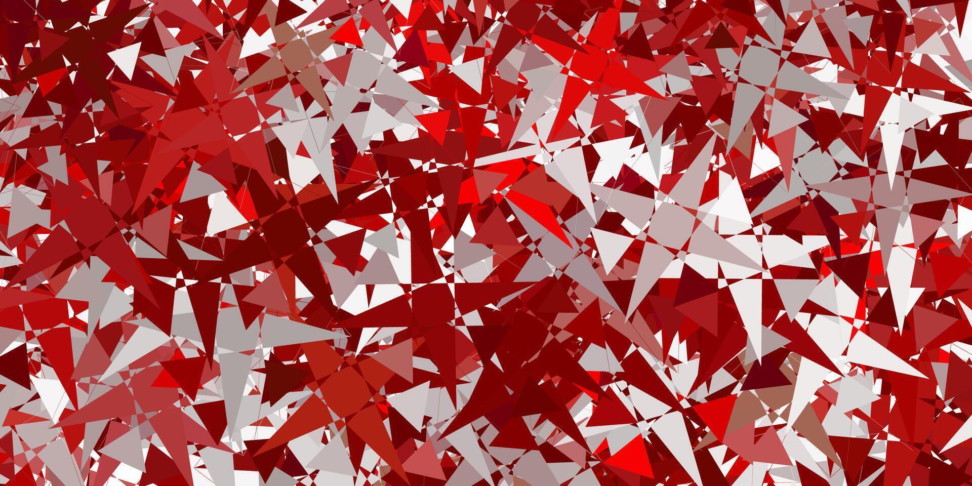 Light Red vector background with triangles.