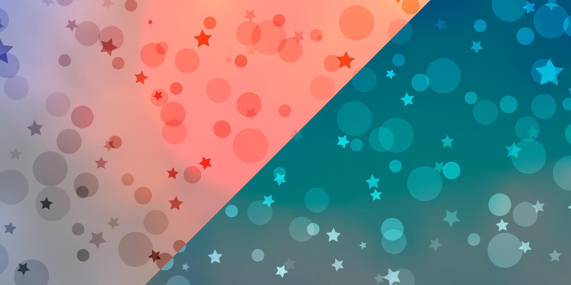 Vector template with circles, stars.
