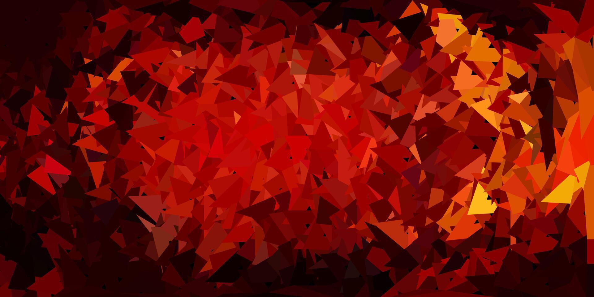 Light red, yellow vector triangle mosaic design.