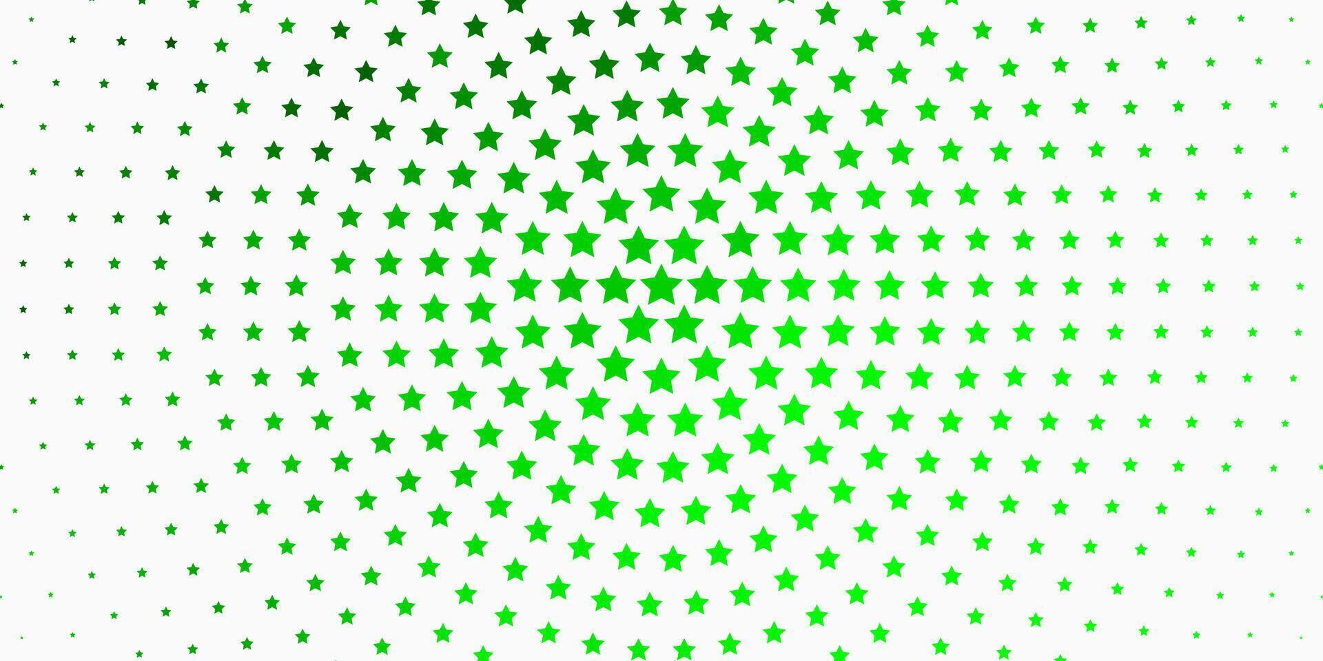 Light Green vector template with neon stars.
