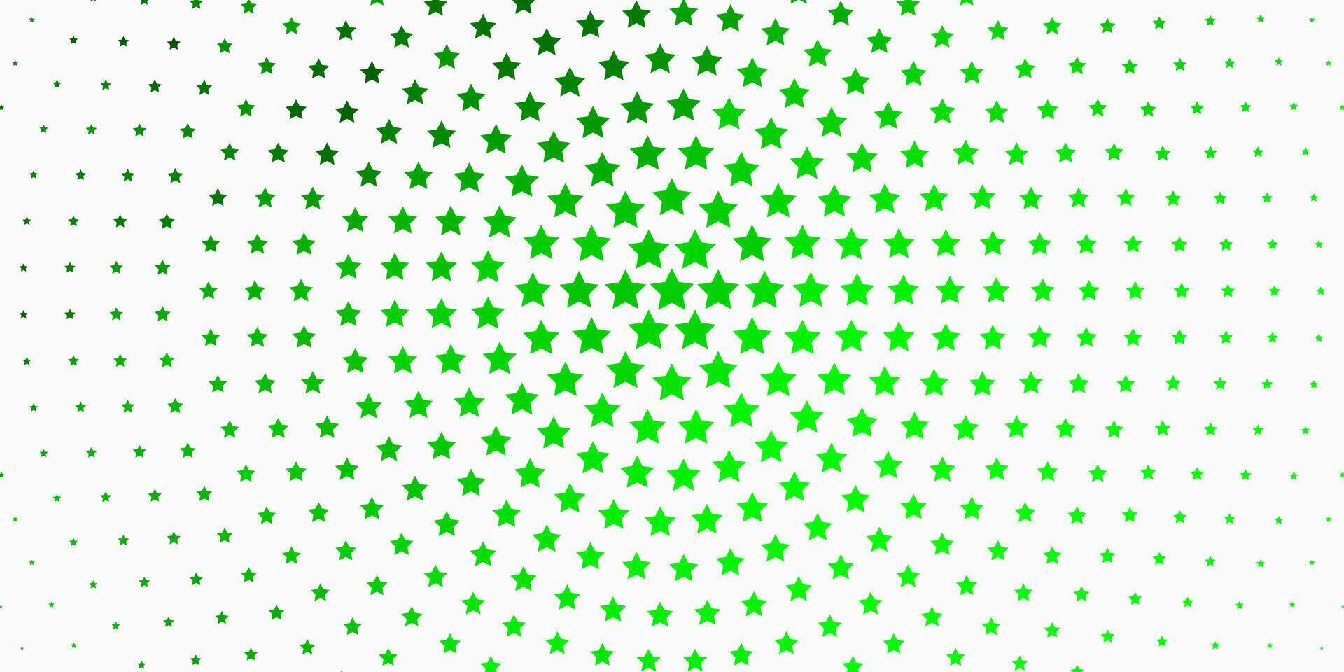 Light Green vector template with neon stars.