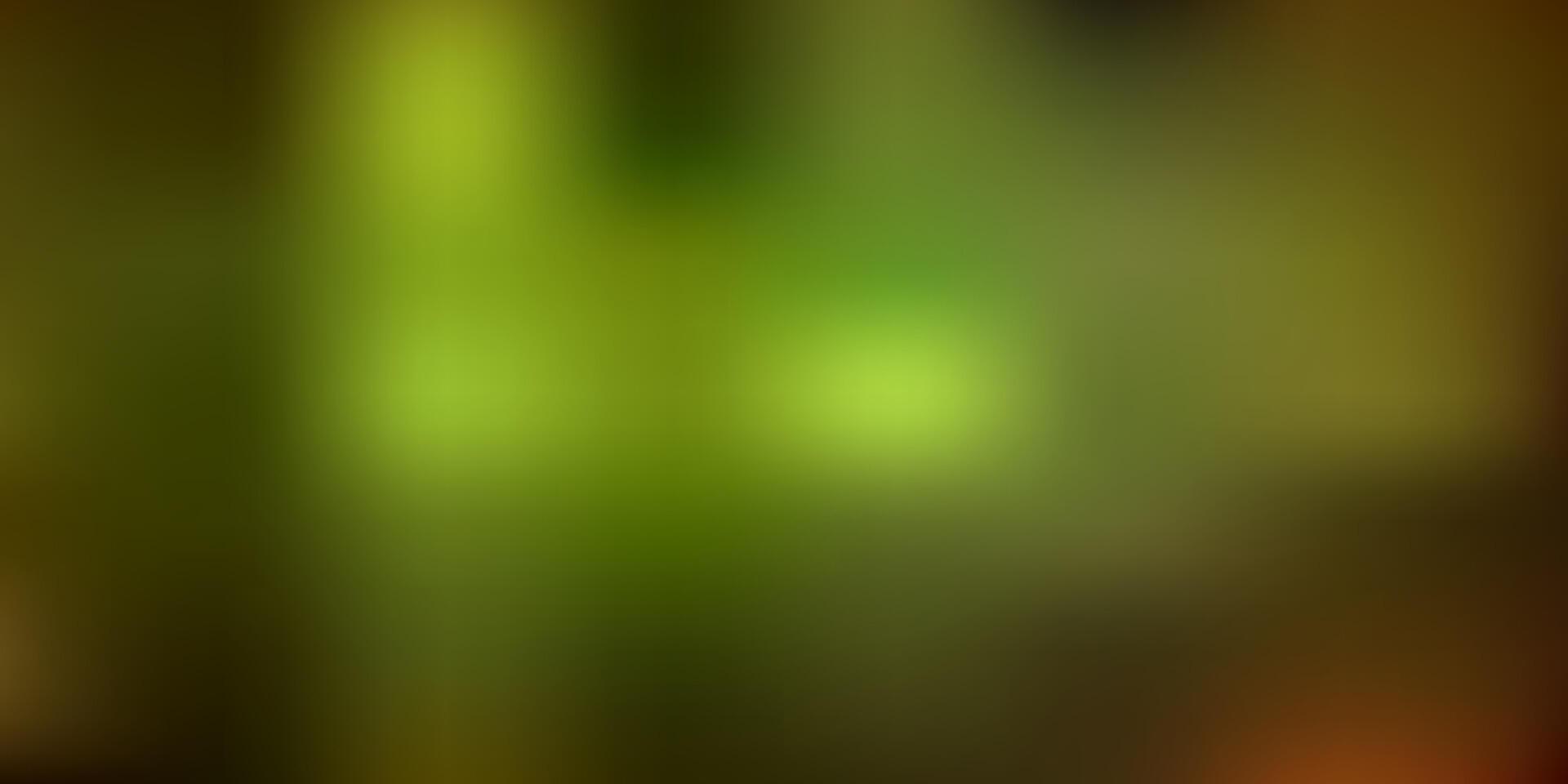 Dark green, yellow vector gradient blur backdrop.