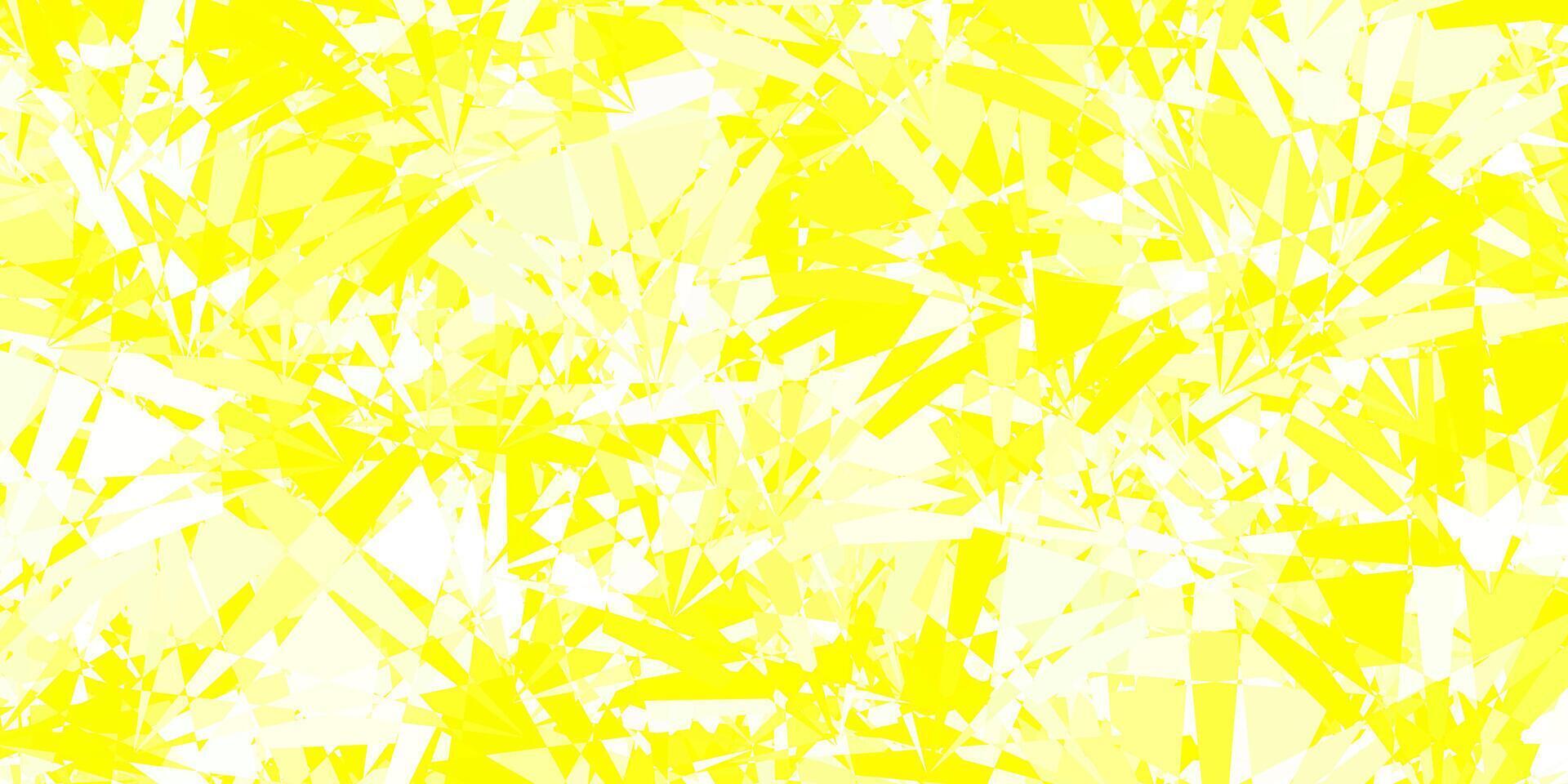 Fondo de vector amarillo claro con triángulos.