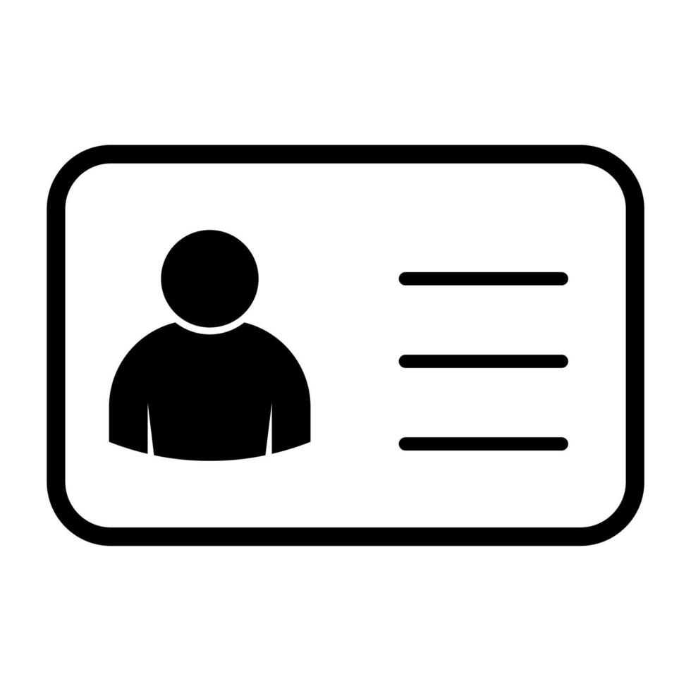 Employee clerk card, vcard vector icon illustration for graphic design, logo, web site, social media, mobile app, ui