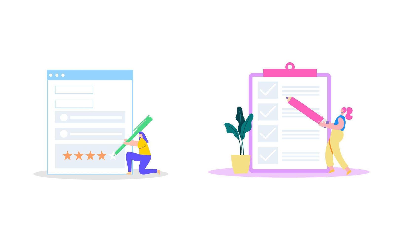 Feedback and review concept illustration vector