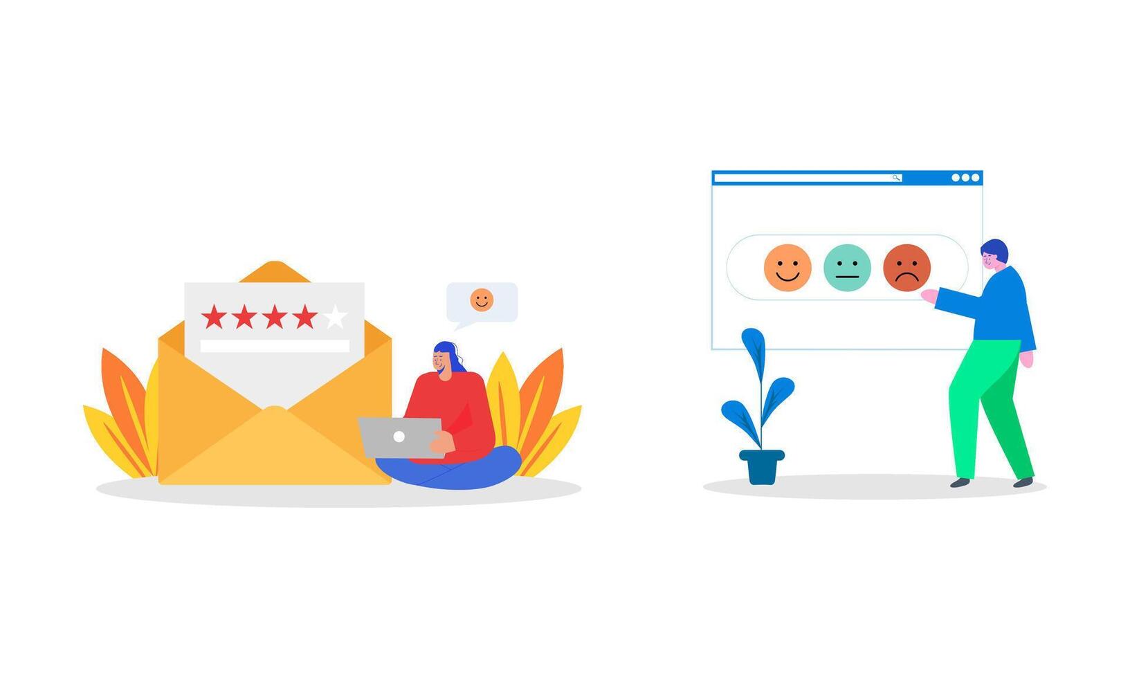 Feedback and review concept illustration vector