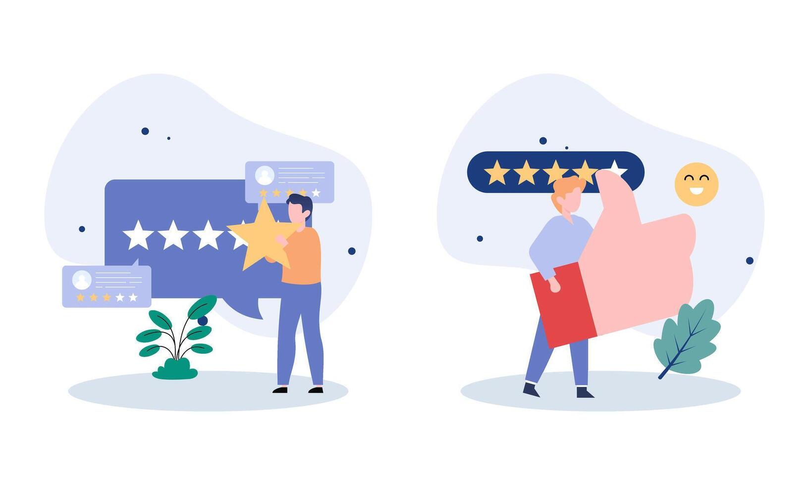 Feedback and review concept illustration vector