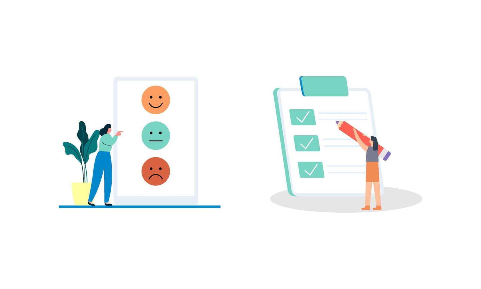 Feedback and review concept illustration vector