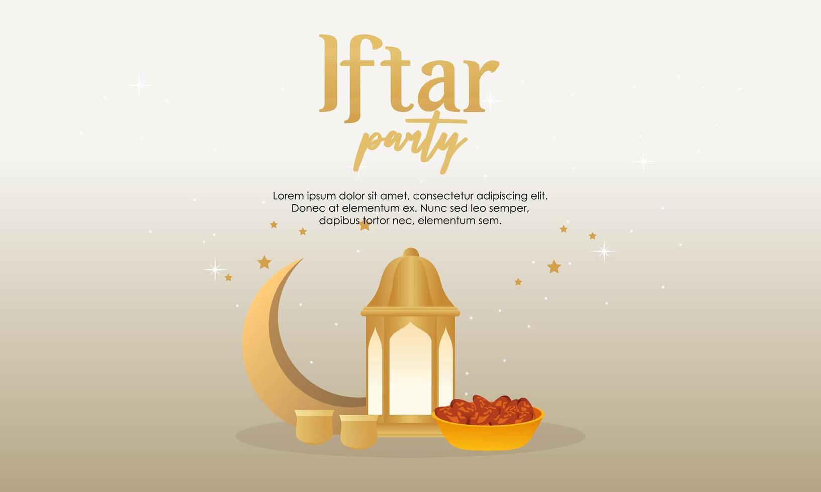 iftar fiesta celebracion concepto volantes vector ilustración