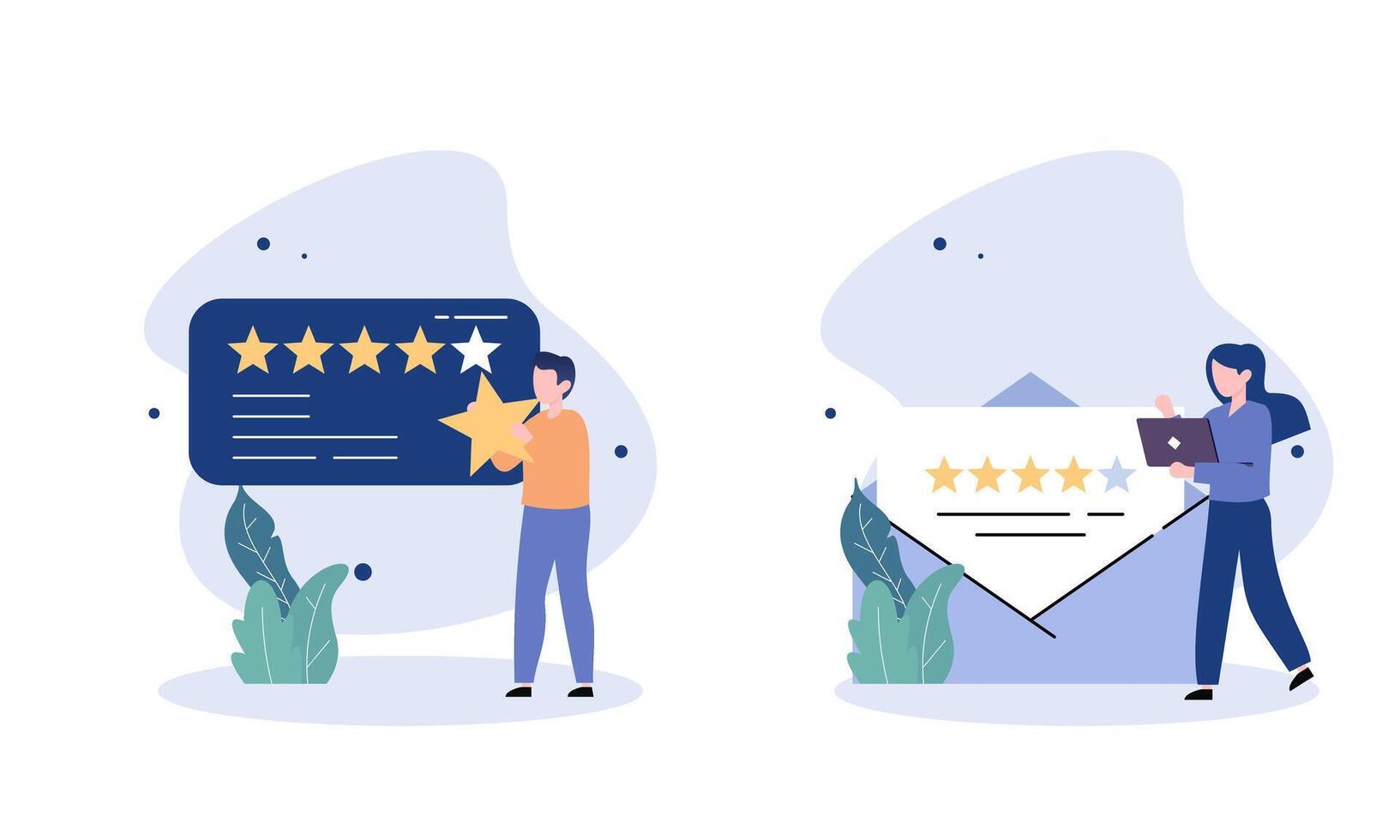 Feedback and review concept illustration vector