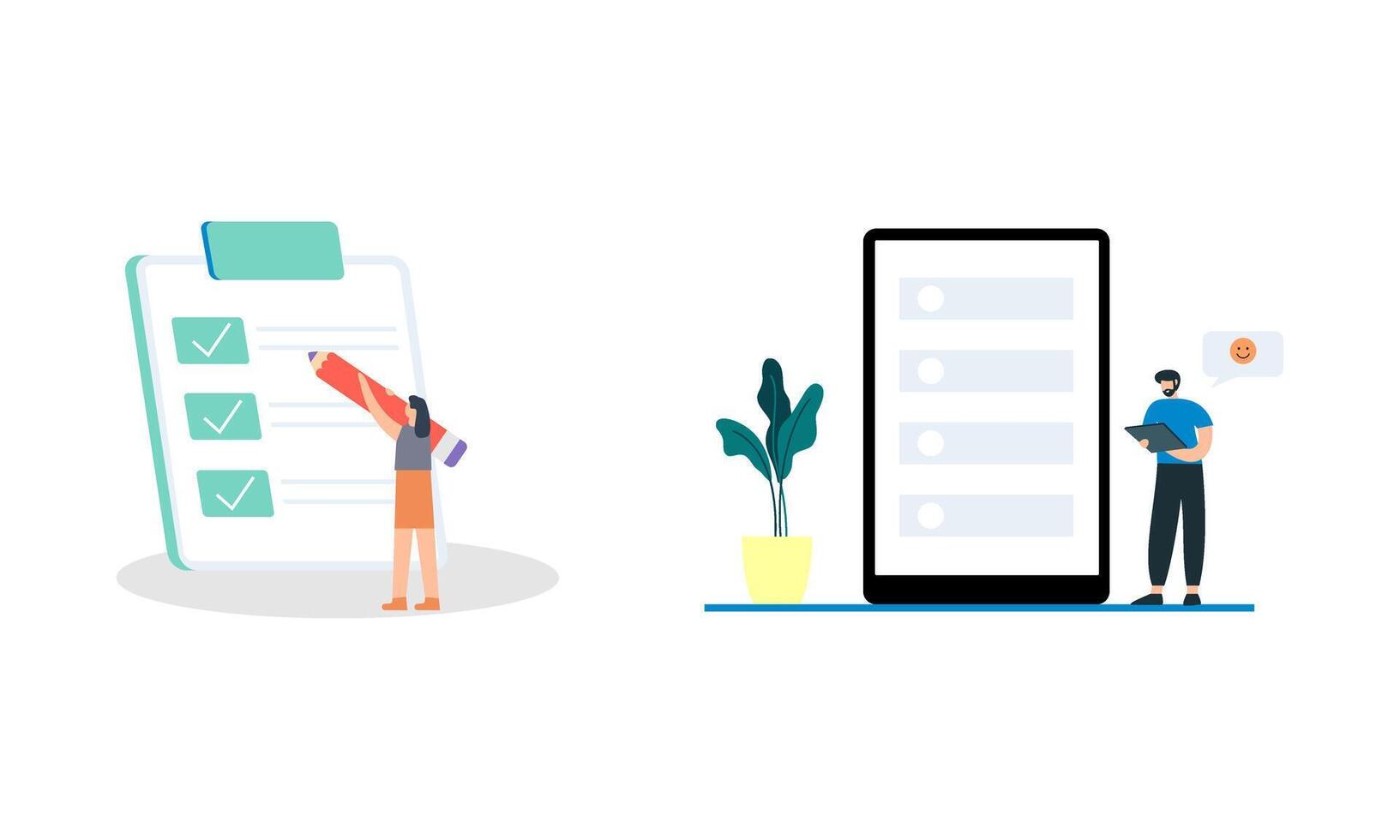 Feedback and review concept illustration vector