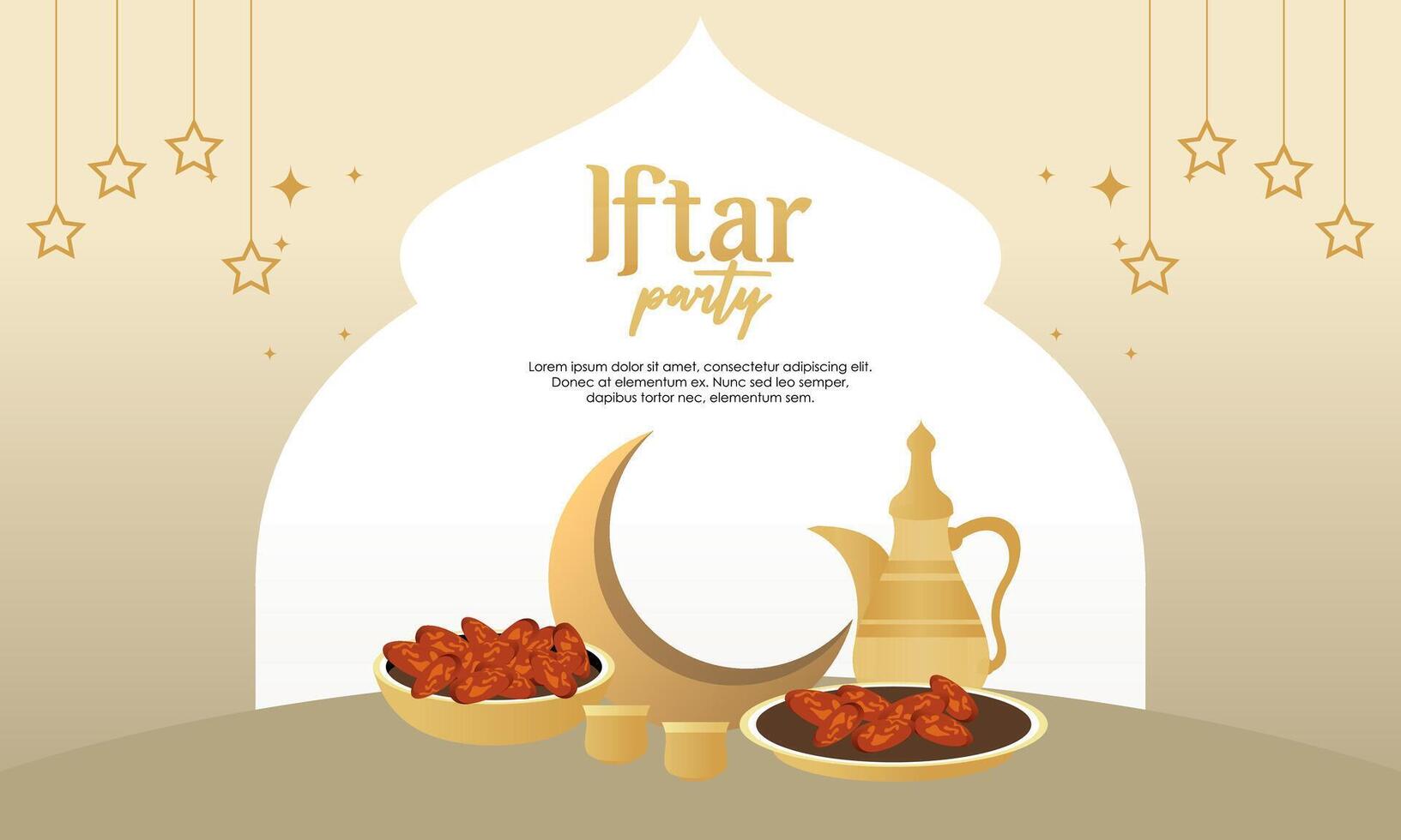 iftar fiesta celebracion concepto volantes vector ilustración