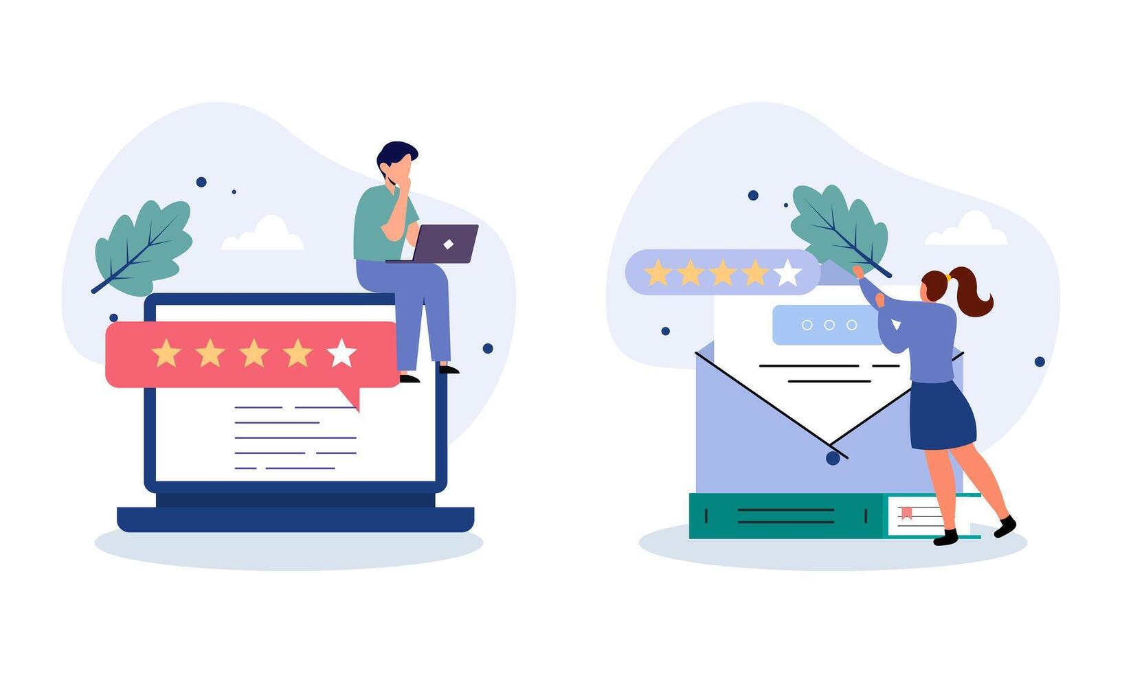 Feedback and review concept illustration vector