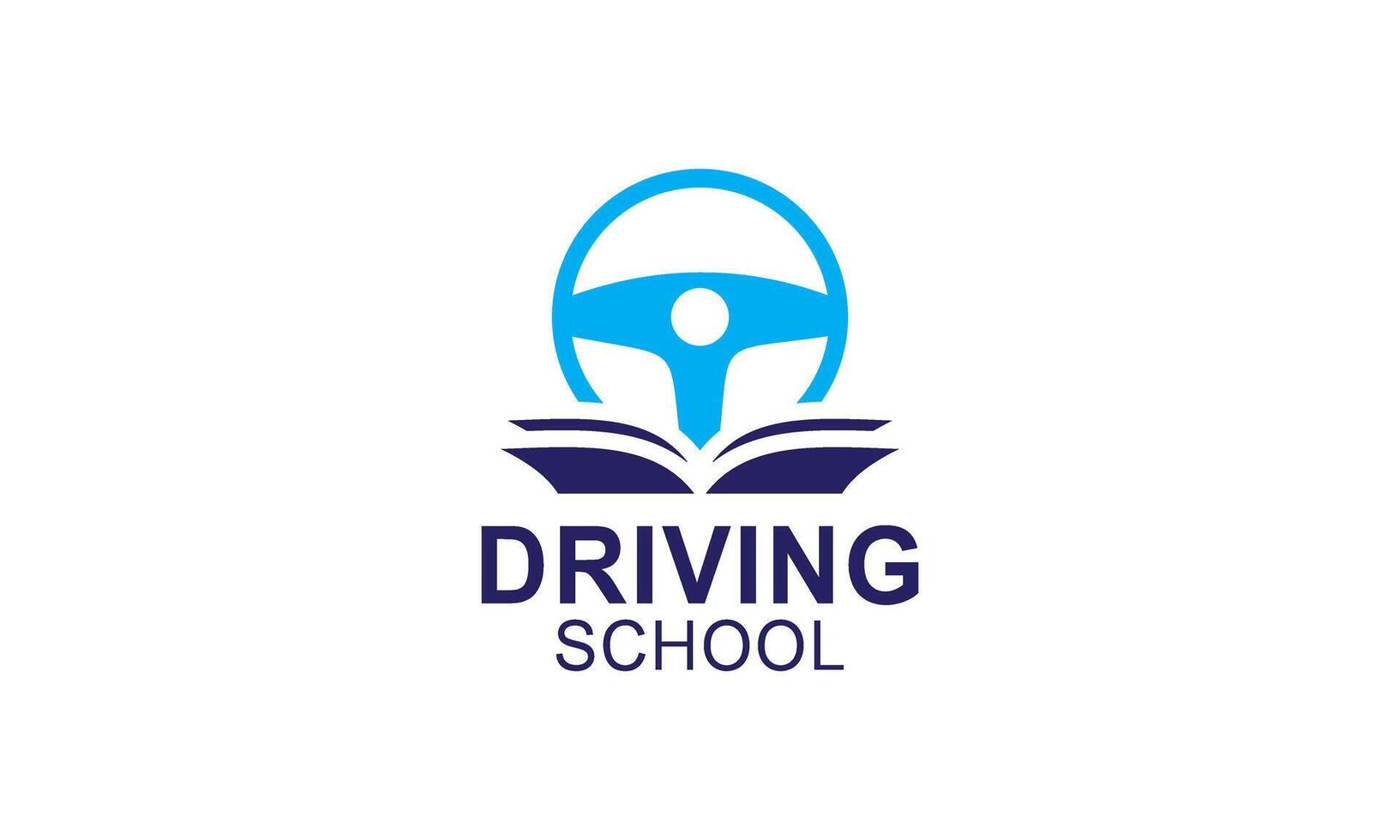 conducción colegio logo modelo. direccion rueda logo vector