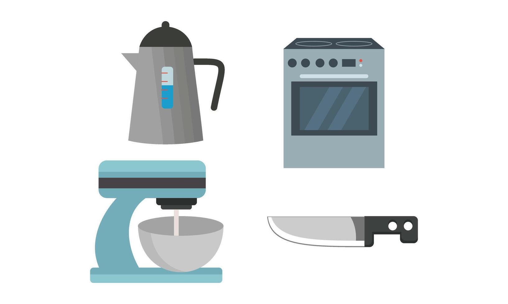 Set of kitchen equipment icon logo vector