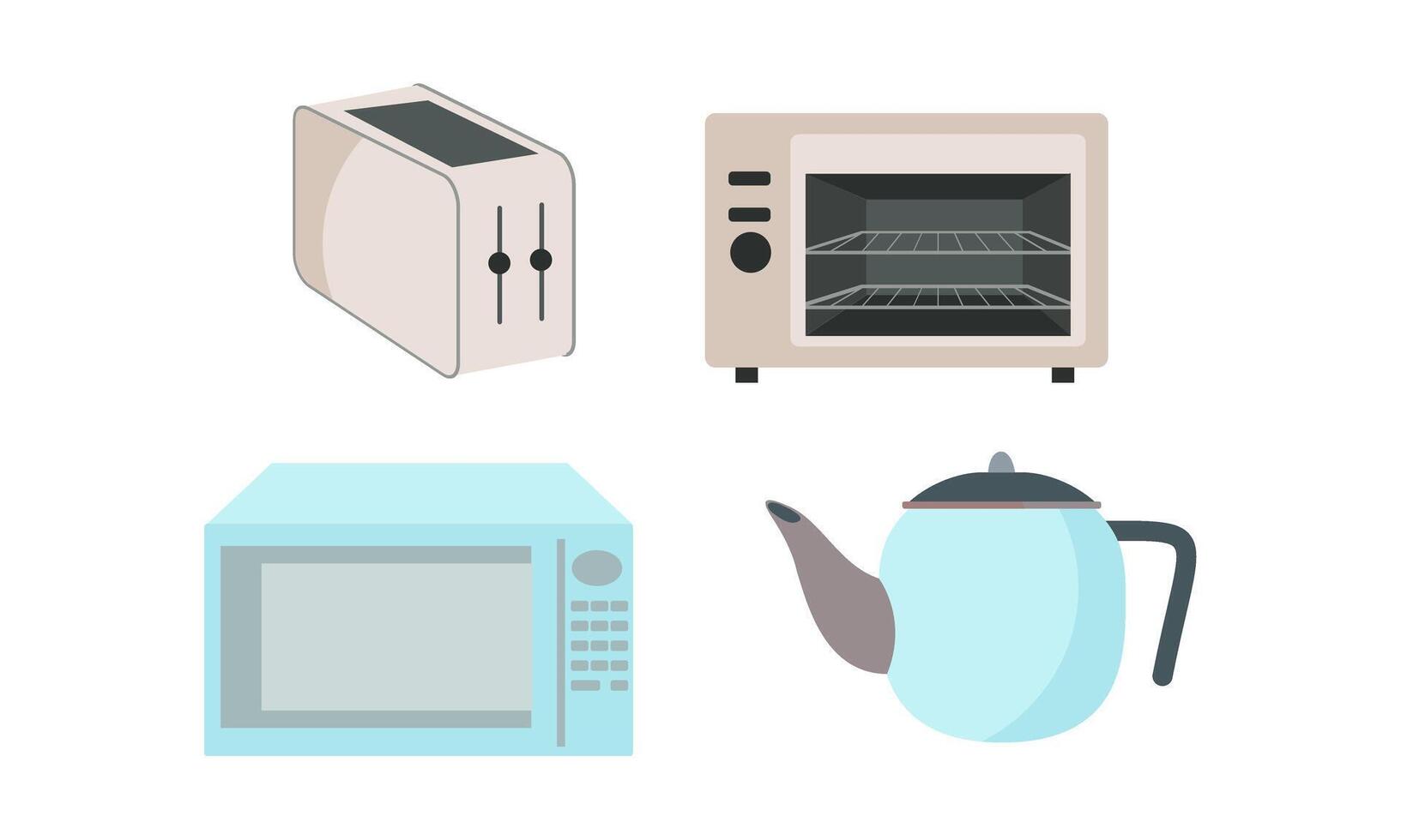 Set of kitchen equipment icon logo vector