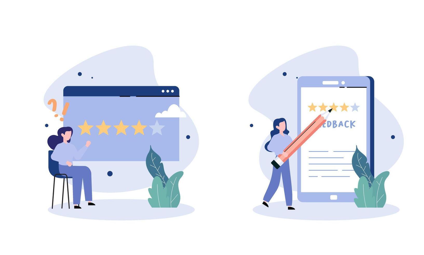 Feedback and review concept illustration vector