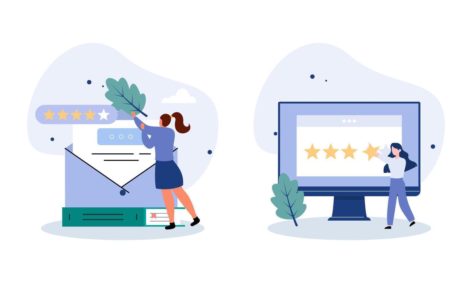 Feedback and review concept illustration vector