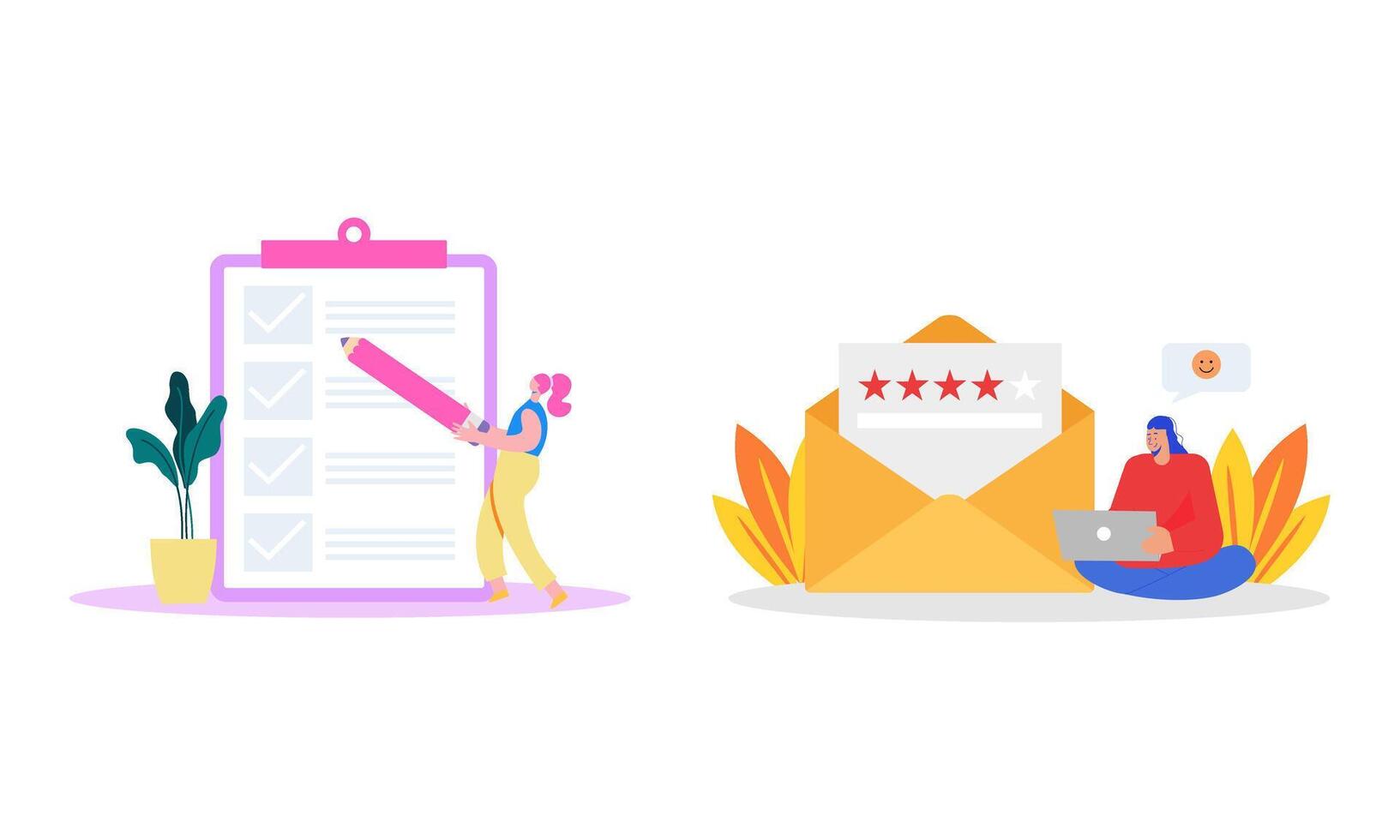 Feedback and review concept illustration vector