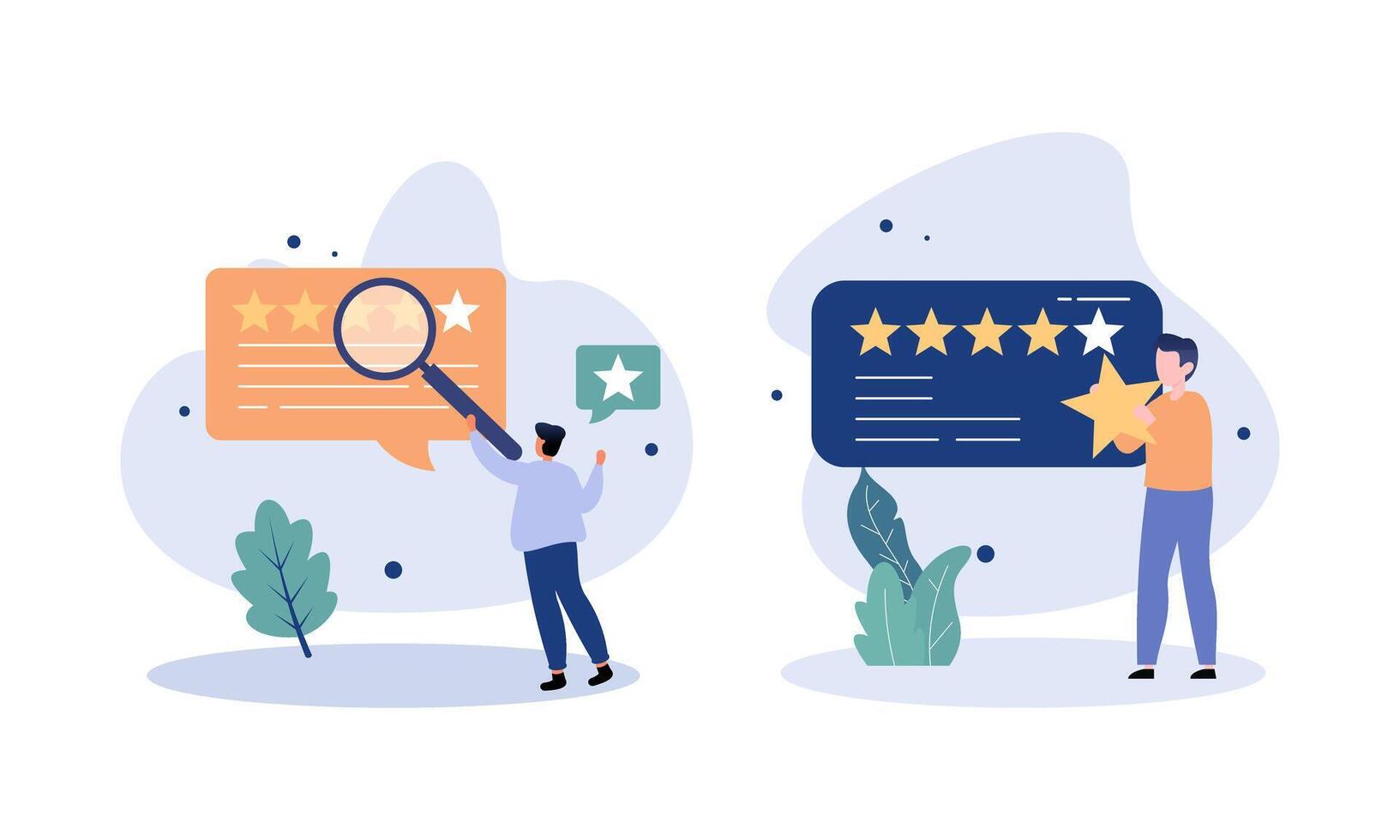 Feedback and review concept illustration vector