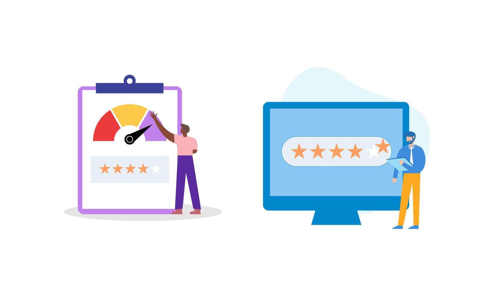 Feedback and review concept illustration vector