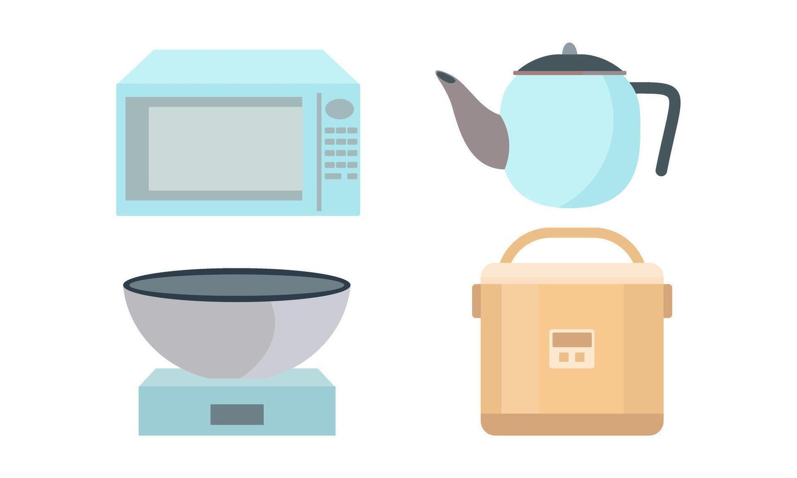 Set of kitchen equipment icon logo vector