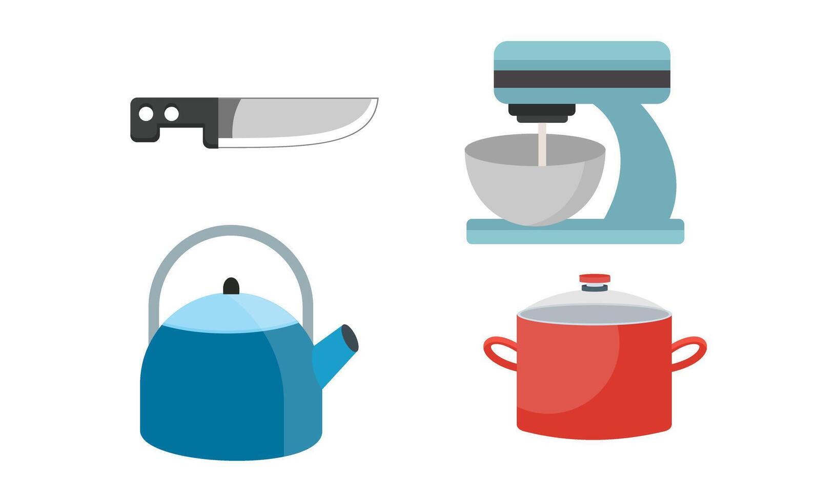 Set of kitchen equipment icon logo vector