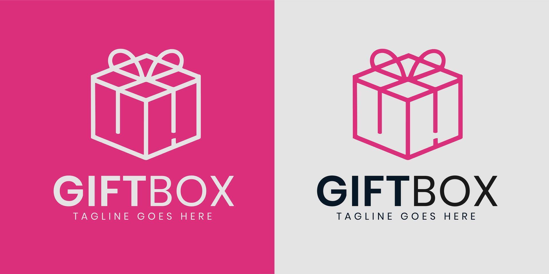 regalo tienda logo diseño y regalo símbolo icono regalo logo diseño modelo vector