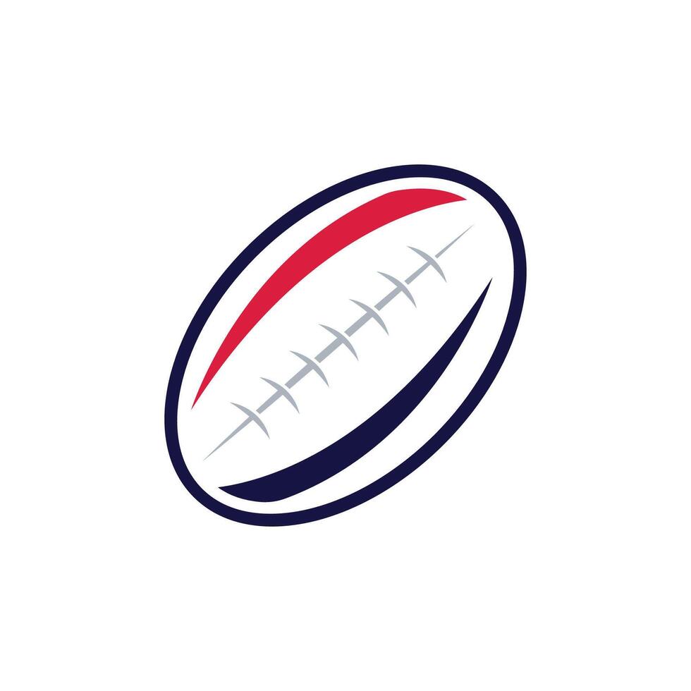 rugby pelota logo vector icono